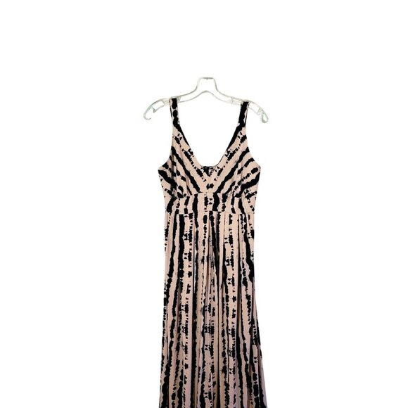 Tahari Tie-Dye Maxi Dress With V-Neckline & Spaghetti Straps  Size Medium - Picture 4 of 4
